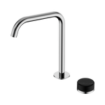 Load image into Gallery viewer, Serenity Progressive Bath/Kitchen Mixer Edge Spout With Marquina Black Handle Chrome
