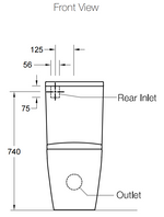 Load image into Gallery viewer, Grande BTW Toilet Suite with Elite Seat Rear or Side Water Inlet
