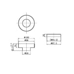Load image into Gallery viewer, 100MM ROUND TILE INSERT FLOOR WASTE 50MM OUTLET BRUSHED BRONZE
