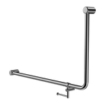 Load image into Gallery viewer, MECCA CARE 32MM DDA 90 DEGREE BENT TUBE GRAB RAIL 600X1000MM WITH TOILET ROLL HOLDER CHROME
