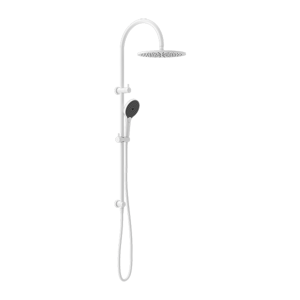 MECCA TWIN SHOWER WITH AIR SHOWER II MATTE WHITE