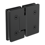 Load image into Gallery viewer, 180 DEGREE GLASS TO GLASS SHOWER HINGE 10MM GLASS  MATTE BLACK
