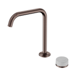 Load image into Gallery viewer, Serenity Progressive Bath/Kitchen Mixer Edge Spout With Carrara Handle Brushed Bronze

