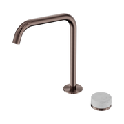 Serenity Progressive Bath/Kitchen Mixer Edge Spout With Carrara Handle Brushed Bronze