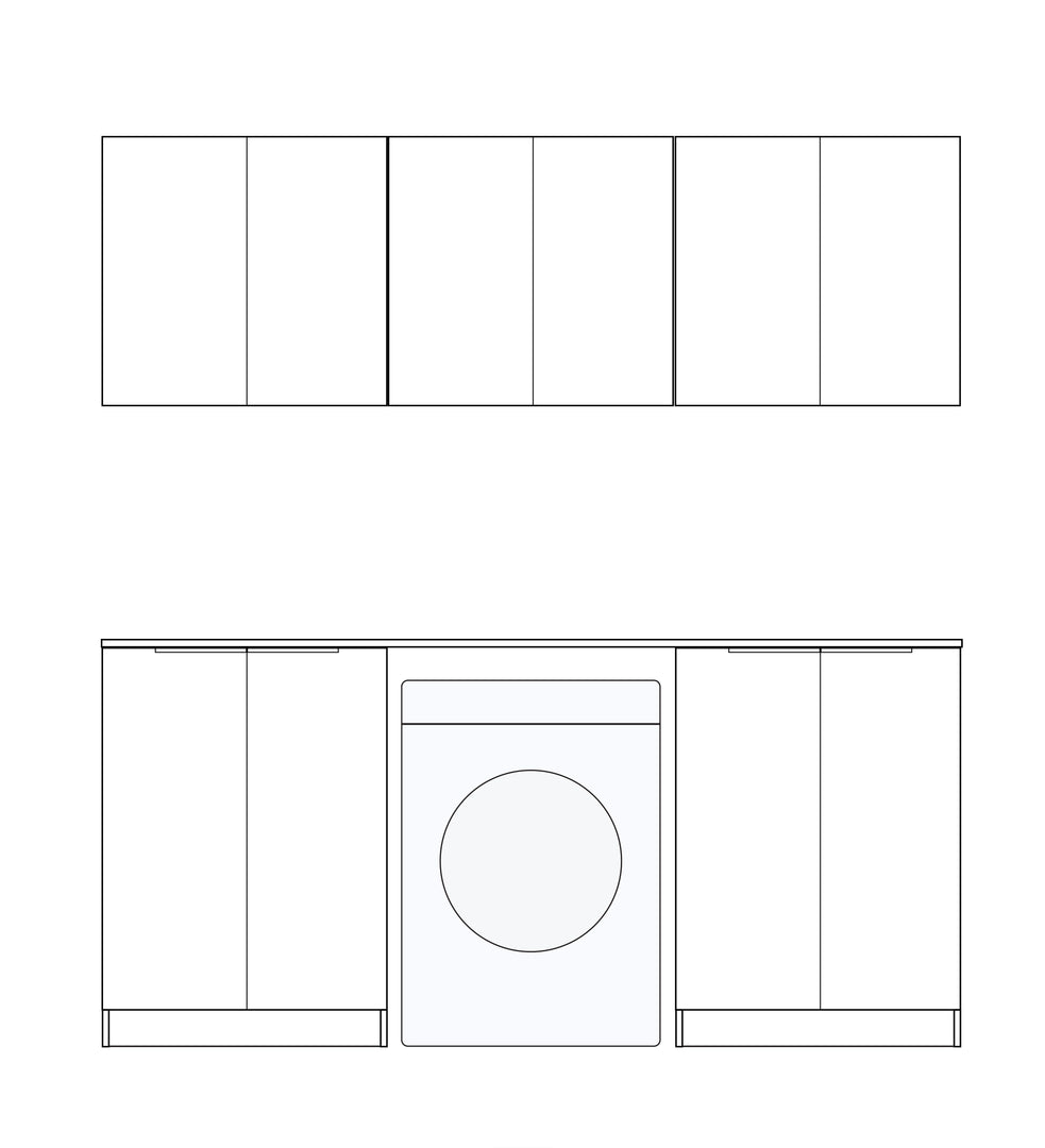 Laundry Kit 1960B Bondi White with Pure White Top