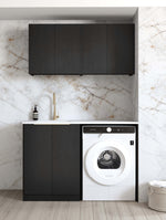 Load image into Gallery viewer, Laundry Kit 1305B Byron/Bondi Black Oak with Cloudy Carrara Top
