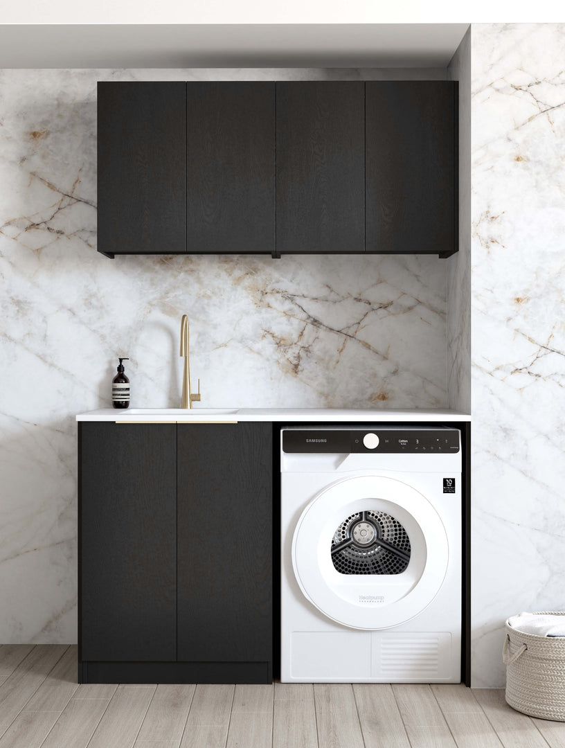 Laundry Kit 1305B Byron/Bondi Black Oak with Cloudy Carrara Top