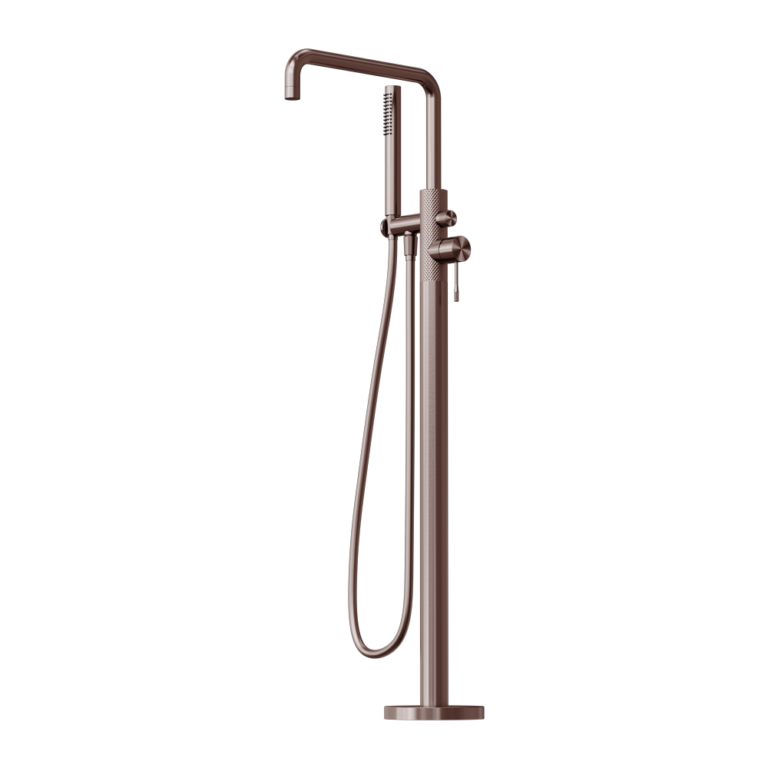 OPAL FREESTANDING BATH MIXER WITH HAND SHOWER BRUSHED BRONZE