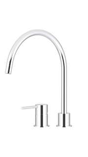 Round Deck Mounted Mixer - Polished Chrome