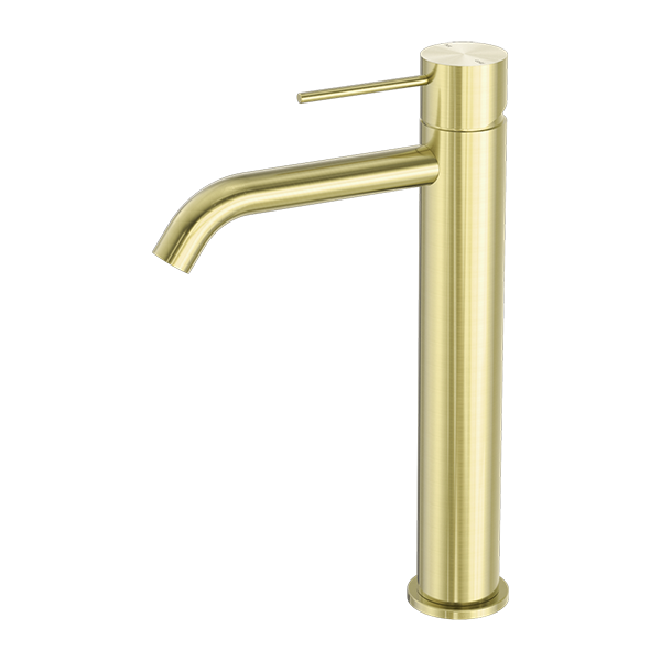 MECCA TALL BASIN MIXER BRUSHED GOLD