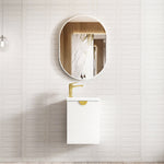 Load image into Gallery viewer, Mini Ensuite Vanity 400mm Matte White Fluted Vanity
