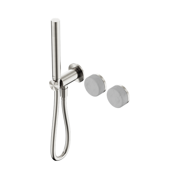 Serenity Progressive Shower System With Carrara Handle And Slim Shower Brushed Nickel