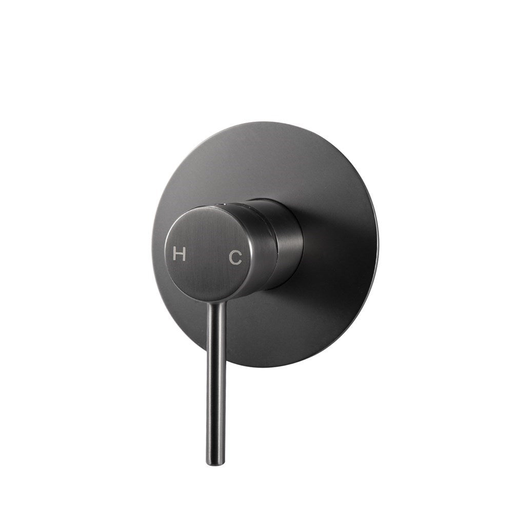 LUCID PIN Series Round Gun Metal Grey Wall Mixer(color up)