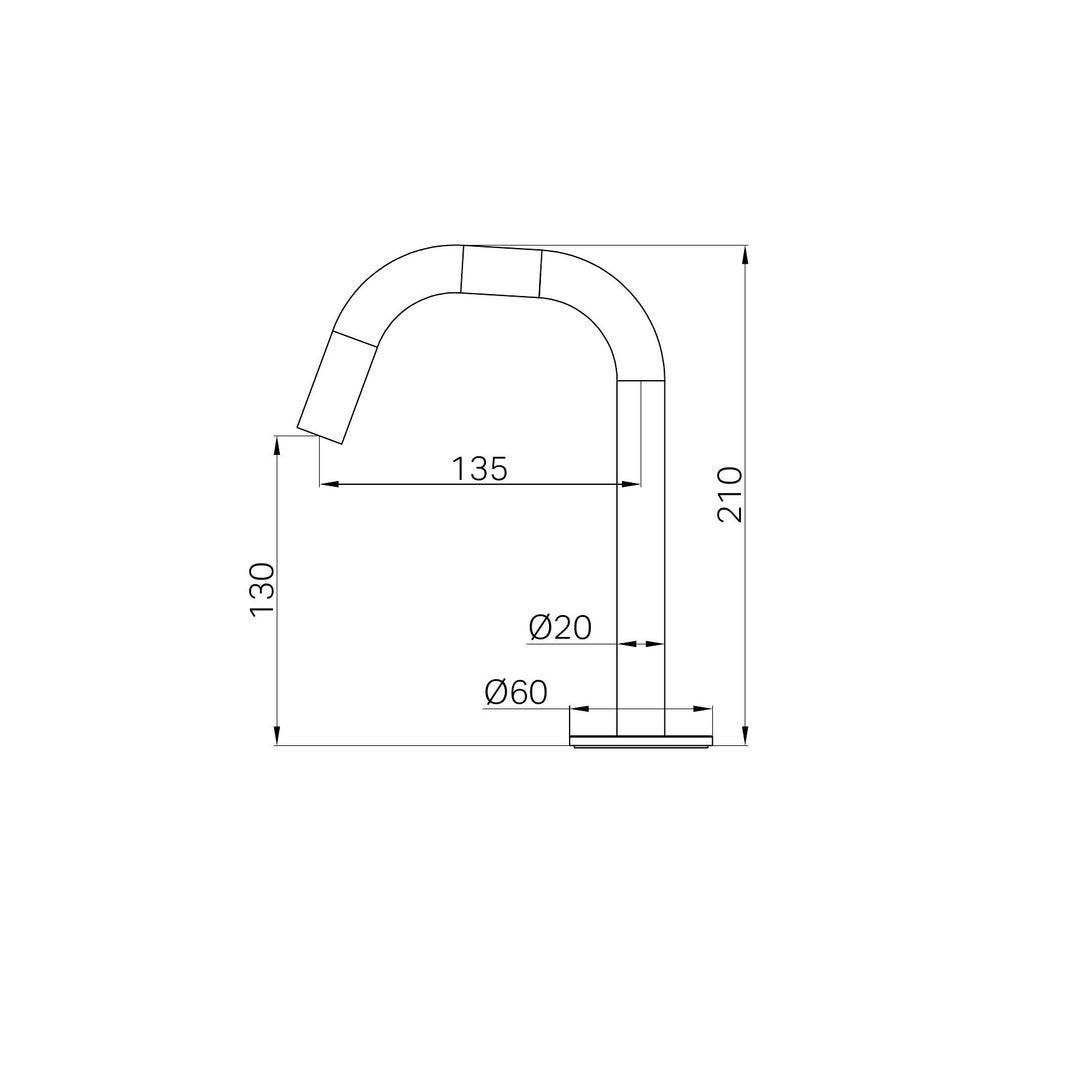 Serenity Basin Edge Spout Gun Metal