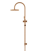 Load image into Gallery viewer, ROUND GOOSENECK SHOWER SET WITH 200MM ROSE, THREE-FUNCTION HAND SHOWER
