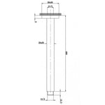Load image into Gallery viewer, Square Black Ceiling Shower Arm 400mm
