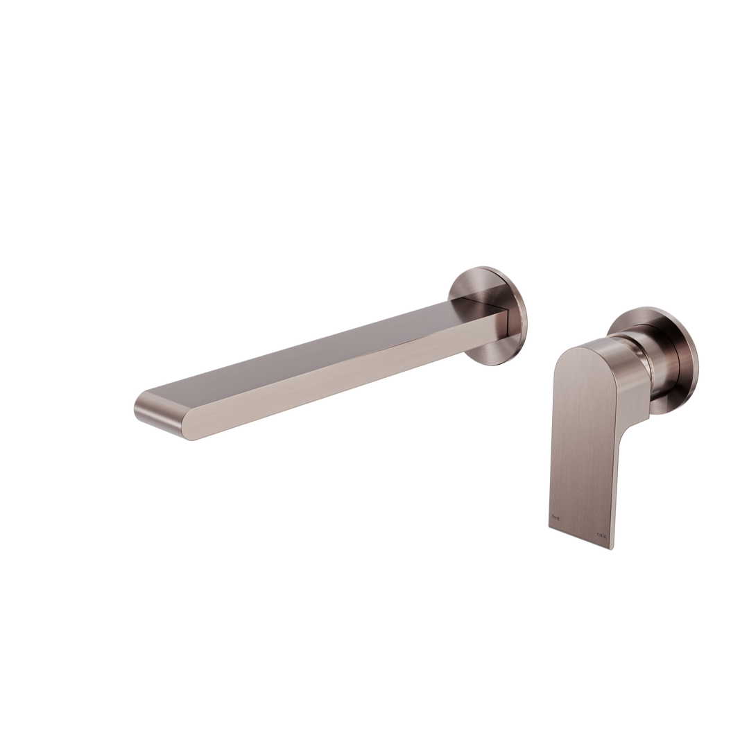 BIANCA WALL BASIN/BATH MIXER SEPARATE BACK PLATE 230MM BRUSHED BRONZE