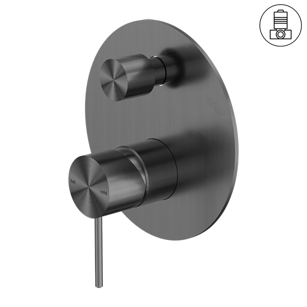 MECCA SHOWER MIXER WITH DIVERTOR GUN METAL