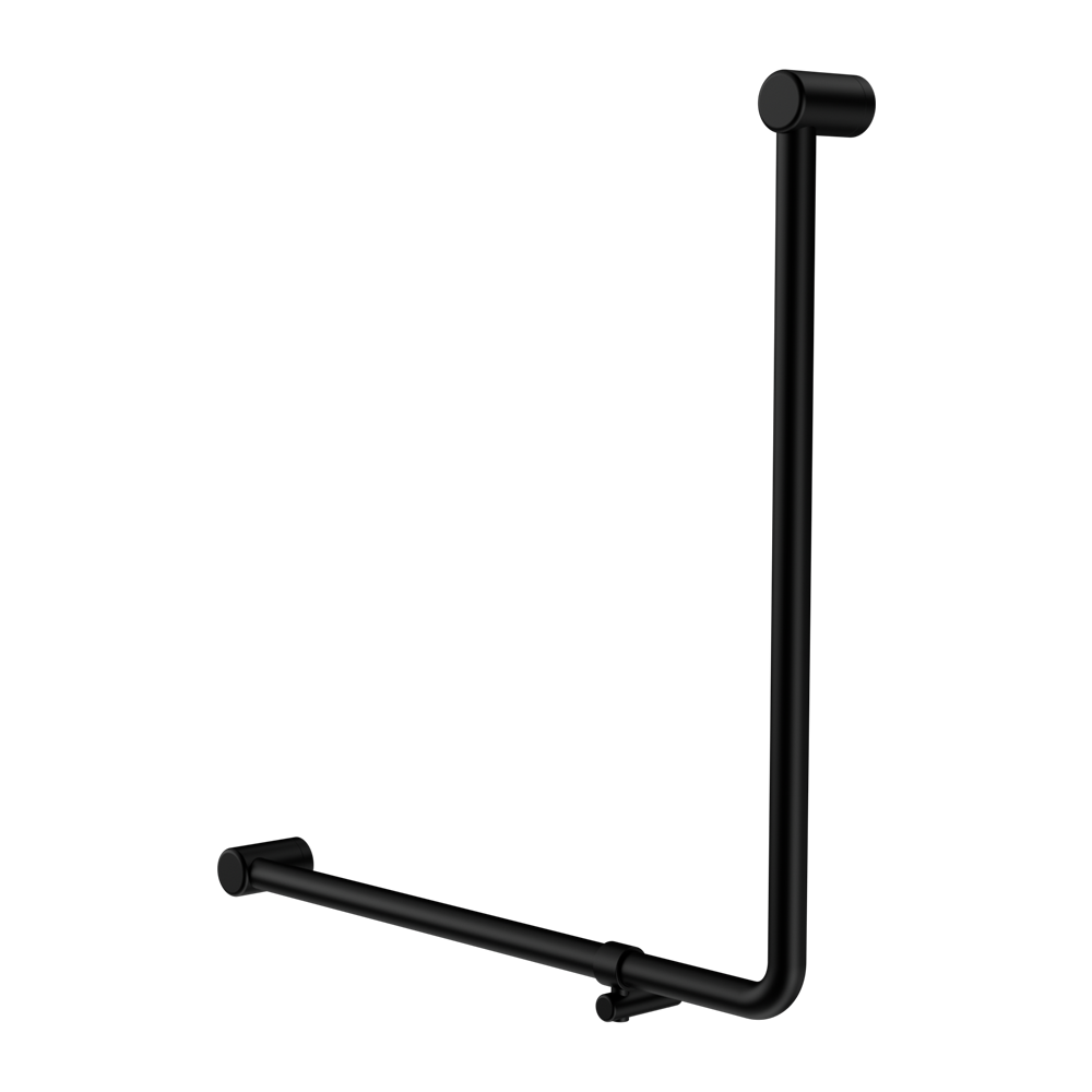 MECCA CARE 32MM 90 DEGREE BENT TUBE GRAB RAIL 750X750MM MATTE BLACK