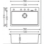 Load image into Gallery viewer, Concrete Grey Carysil Waltz 780 Granite Single Bowl Stone Kitchen Sink 780*510*220mm
