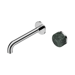 Load image into Gallery viewer, Serenity Progressive Wall Basin Mixer 160mm Spout With Verde Alpi Handle Chrome
