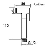 Load image into Gallery viewer, Round Chrome Brass Toilet Bidet Spray Kit with Stainless Steel Hose
