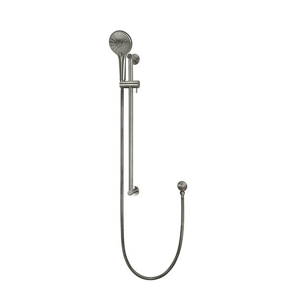 Round Three Function Hand Shower on Rail Column - Shadow