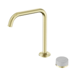 Load image into Gallery viewer, Serenity Progressive Bath/Kitchen Mixer Edge Spout With Carrara Handle Brushed Gold
