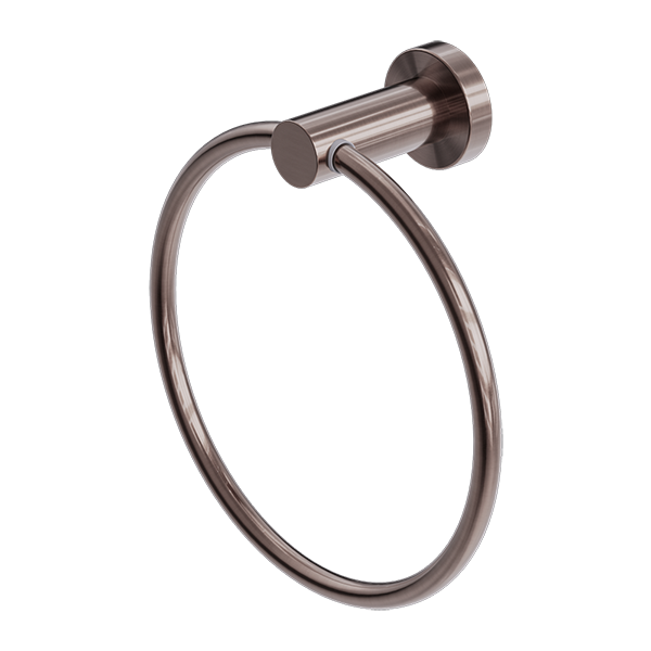 MECCA HAND TOWEL RING BRUSHED BRONZE