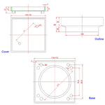Load image into Gallery viewer, 115*115mm Chrome Black Tile Insert Floor Drain(100mm Outlet)
