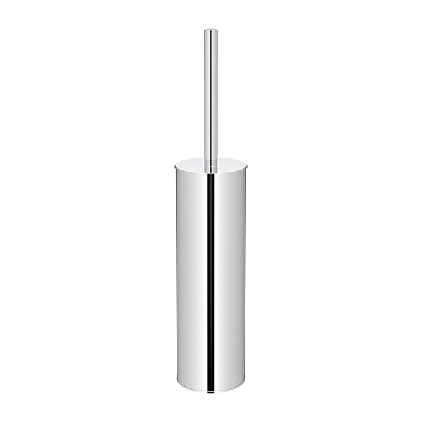 Round Toilet Brush and Holder - Chrome