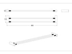 Load image into Gallery viewer, CADDENCE Series Brushed Gun Metal Grey Double Towel Rail 800mm
