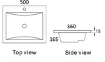 Load image into Gallery viewer, Semi Insert Square 500x360x165 Basin

