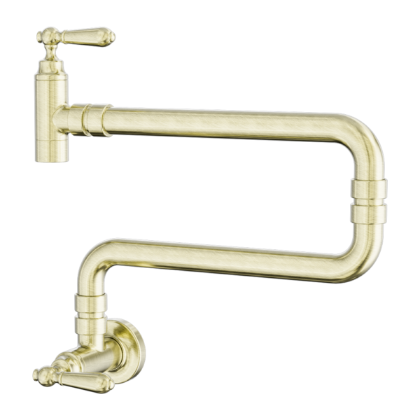 YORK WALL MOUNTED POT FILLER AGED BRASS