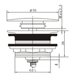 Load image into Gallery viewer, 40mm Mushroom Black Brass Bathtub Pop Up Waste without Overflow
