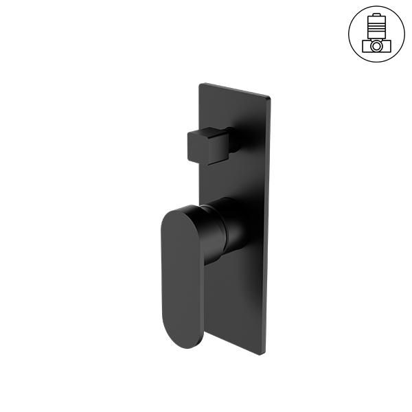 ECCO SHOWER MIXER WITH DIVERTOR MATTE BLACK