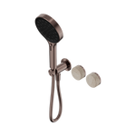 Load image into Gallery viewer, Serenity Progressive Shower System With Rome Travertine Handle And Serenity Hand Shower Brushed Bronze
