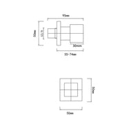 Chrome Cubic Shower Wall Taps