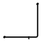 Load image into Gallery viewer, MECCA CARE 32MM 90 DEGREE BENT TUBE GRAB RAIL 750X750MM MATTE BLACK
