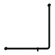 MECCA CARE 32MM 90 DEGREE BENT TUBE GRAB RAIL 750X750MM MATTE BLACK
