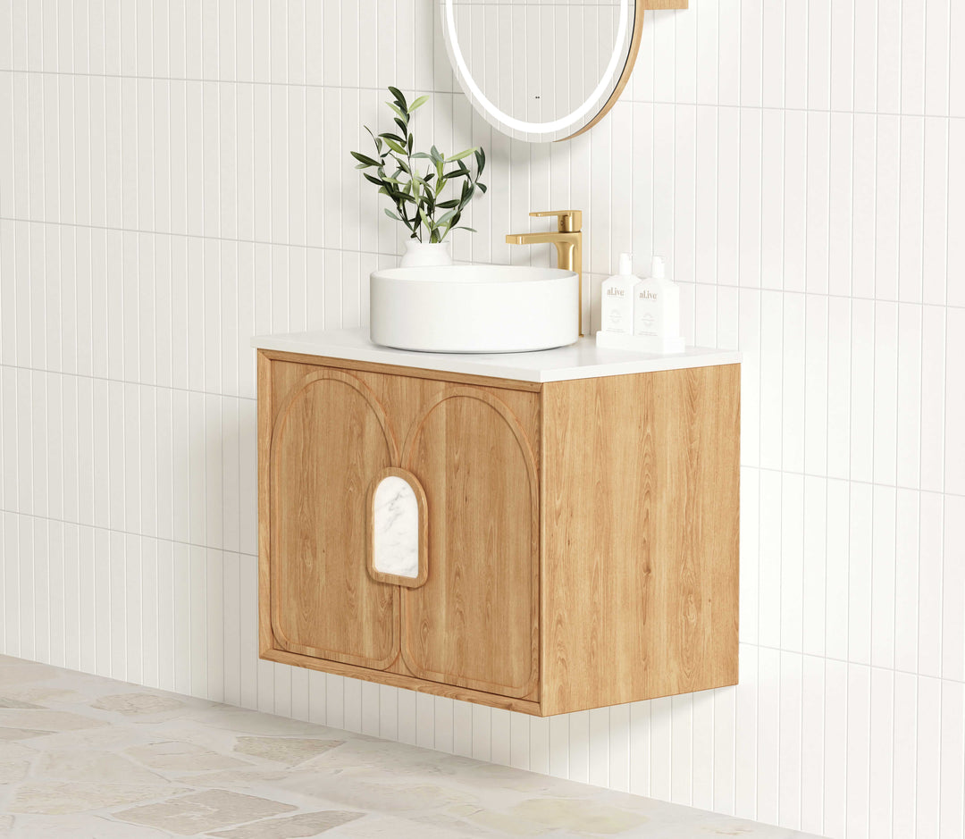 Laguna Natural Oak Wall Hung Vanity