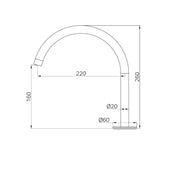 Serenity Bath/Kitchen Arc Spout Matte Black