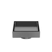 100MM SQUARE TILE INSERT FLOOR WASTE 50MM OUTLET GUN METAL