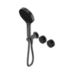 Load image into Gallery viewer, Serenity Progressive Shower System With Marquina Black Handle And Serenity Hand Shower Gun Metal
