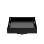 Load image into Gallery viewer, 130MM SQUARE TILE INSERT FLOOR WASTE 80MM OUTLET MATTE BLACK
