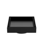 130MM SQUARE TILE INSERT FLOOR WASTE 80MM OUTLET MATTE BLACK