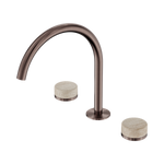 Load image into Gallery viewer, Serenity Bath/Kitchen Set Arc Spout With Rome Travertine Handle Brushed Bronze
