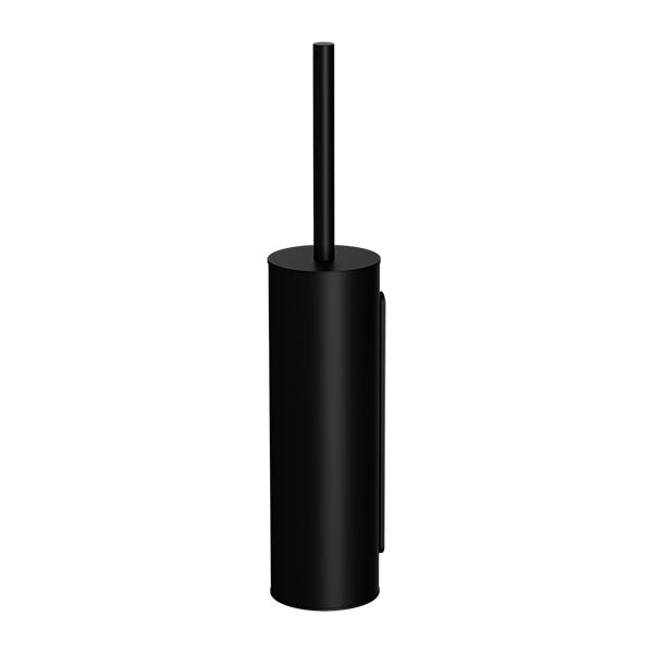 Round Toilet Brush and Holder - Matte Black