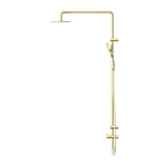 Load image into Gallery viewer, MECCA CARE 25MM GRAB RAIL 900MM TWIN SHOWER SET BRUSHED GOLD
