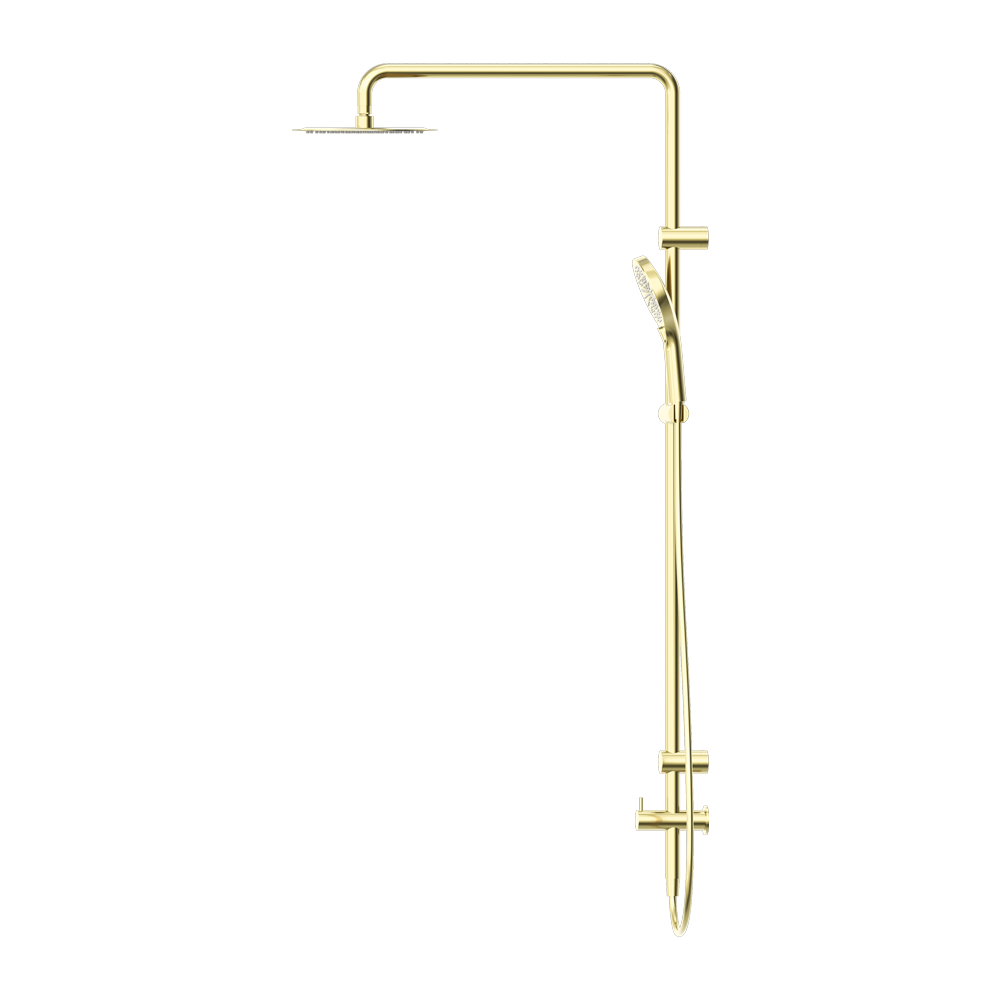 MECCA CARE 25MM GRAB RAIL 900MM TWIN SHOWER SET BRUSHED GOLD